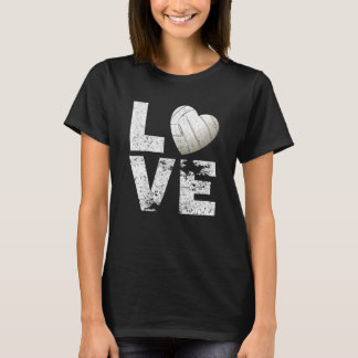Camiseta Vintage Volleyball Heart I Love Volleyball Team Co