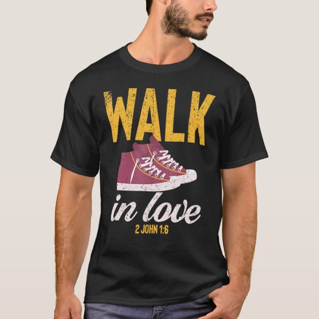 Camiseta Vintage Walk In Love Christian (Anverso)