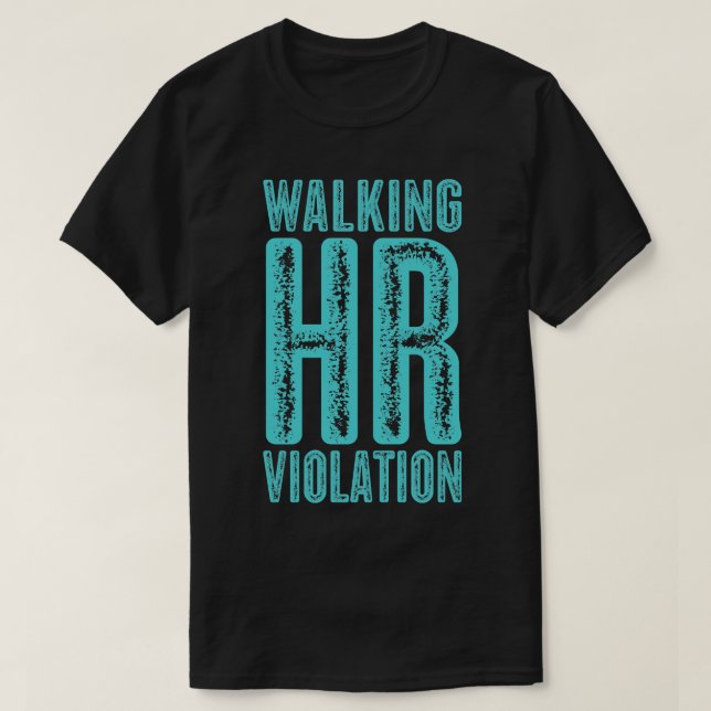 Camiseta Vintage Walking HR Violación Light Blue Text (Diseño del anverso)