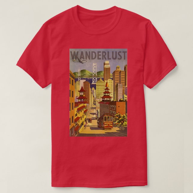 Camiseta Vintage Wanderlust (Diseño del anverso)