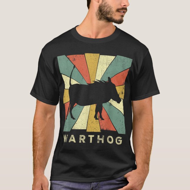 Camiseta Vintage Warthog Lover Retro Style Animal (Anverso)