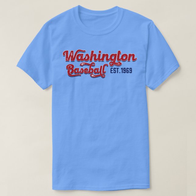 Camiseta Vintage Washington Baseball Est1969 (Diseño del anverso)