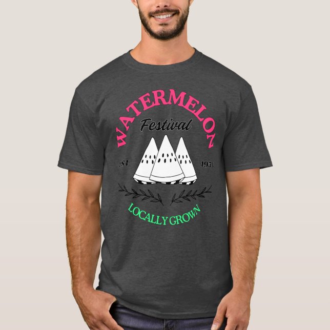 Camiseta Vintage Watermelon Crown Festival 1954 Retro Fruit (Anverso)