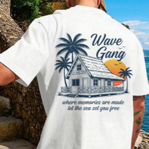 Camiseta Vintage Wave Gang Cabin Beach Tee Los Recuerdos