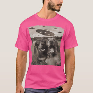 Camiseta Vintage Weiner Ufo Encuentra Funny Ufo Y Dachsh
