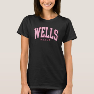Camiseta Vintage Wells Beach ME Maine verano Preppy Throwba