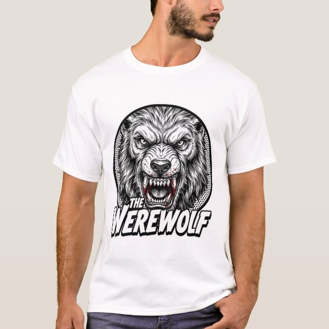 Camiseta Vintage Werewolf Monster Graphic (Anverso)