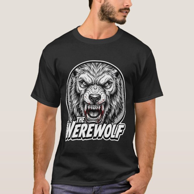 Camiseta Vintage Werewolf Monster Graphic (Anverso)