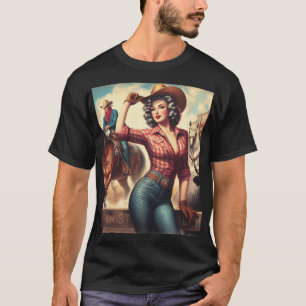 Camiseta Vintage Western Cowgirl