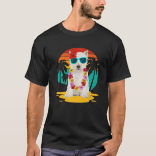 Camiseta Vintage Westie Lover con gafas de sol Suma Hawaii