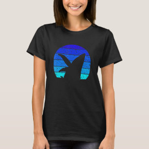 Camiseta Vintage Whale Retro Sunset Whale Tee