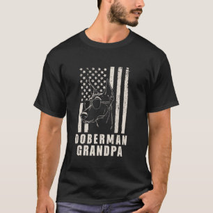 Camiseta Vintage Whippet Doberman American Flag Dog Funny F