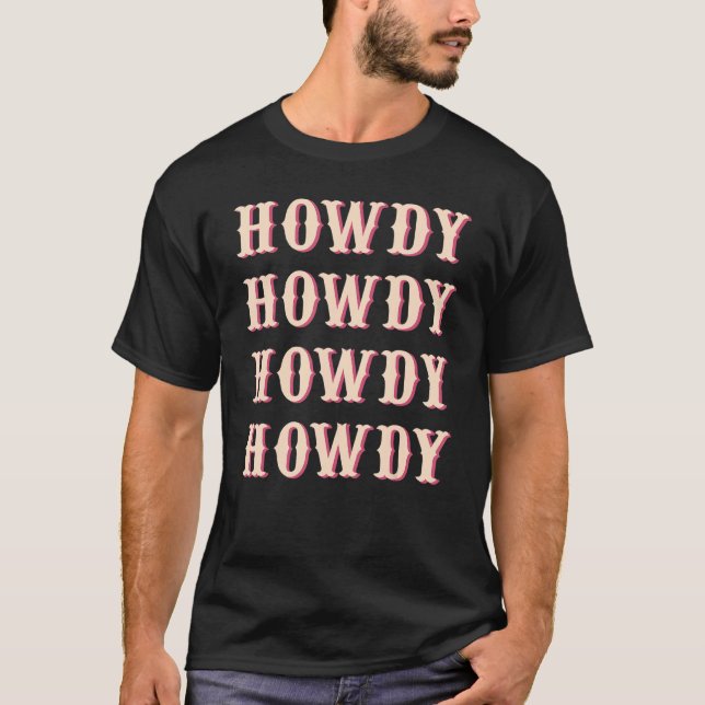 Camiseta Vintage White Howdy Rodeo West Country Southern (Anverso)