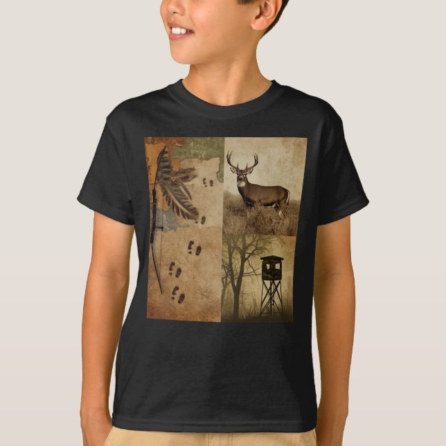 Camiseta Vintage Whitetail Deer Bow Hunting (Anverso)