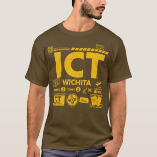 Camiseta Vintage Wichita ICT Airport Code Travel Day Retro