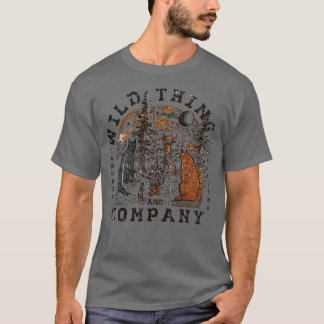 Camiseta Vintage Wild Things Company Art Print Casual Short