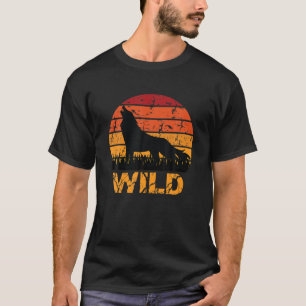 Camiseta Vintage Wild Wolf Wildlife Howling