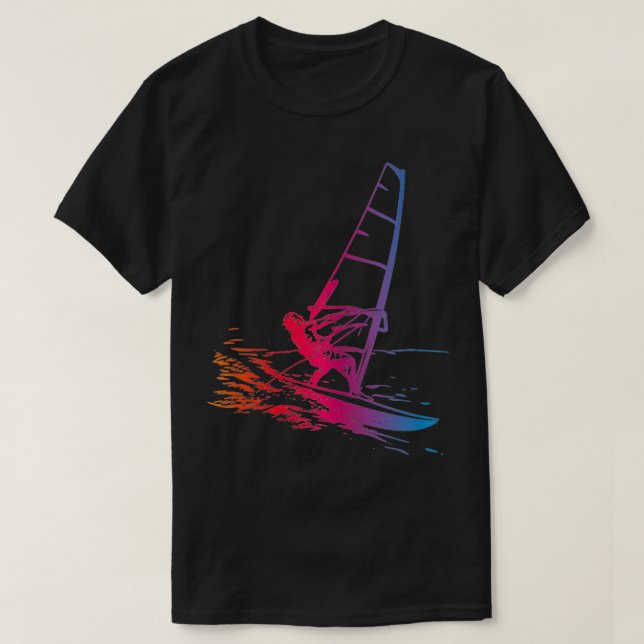 Camiseta Vintage Windsurf Windsurfer Sailboard (Diseño del anverso)