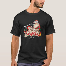 Camiseta Vintage Winking Santa Claus Feliz Navidad