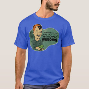 Camiseta Vintage Wisconsin Tourist Frog Weird Kid TShirt