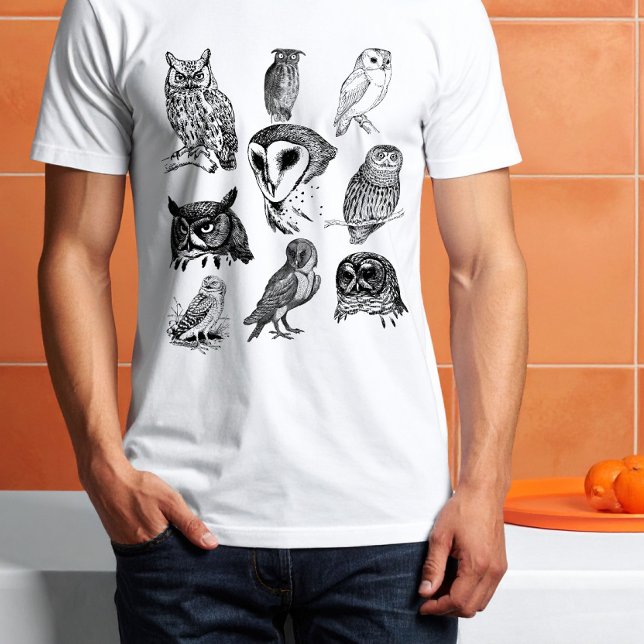 Camiseta Vintage Wise Owls Doodle Collection  (Subido por el creador)