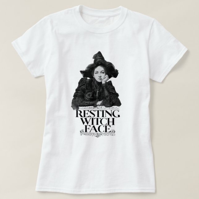 Camiseta Vintage Witch "Resting Witch Face" (Diseño del anverso)