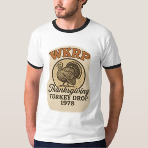 Camiseta Vintage WKRP Pavo de Acción de Gracias Caído 1978 