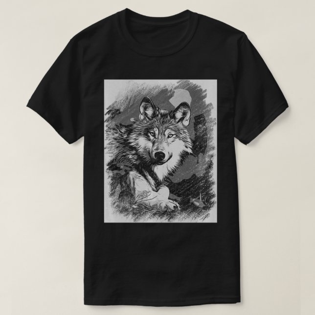 Camiseta Vintage Wolf (Diseño del anverso)