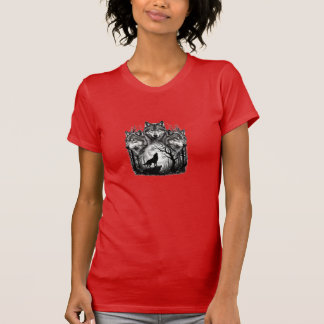 Camiseta Vintage Wolf Pack – Gráfico de Lobo de Lu