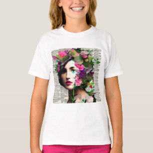 Camiseta Vintage Woman Paper Collage