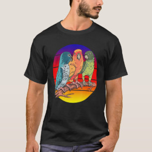 Camiseta Vintage Womens Parrots Birds Cockatoo Budgerigar Z