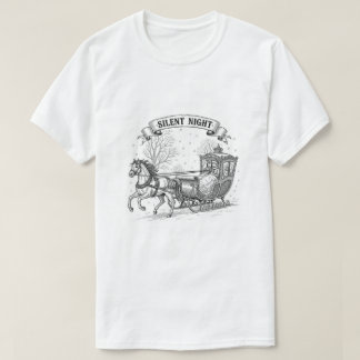 Camiseta  Vintage Woodcut Christmas Tee