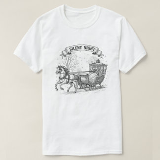 Camiseta  Vintage Woodcut Christmas Tee