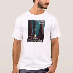 Camiseta Vintage WPA que acampa en parque nacional de