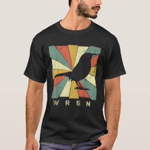 Camiseta Vintage Wren Bird Lover Retro Style Animal