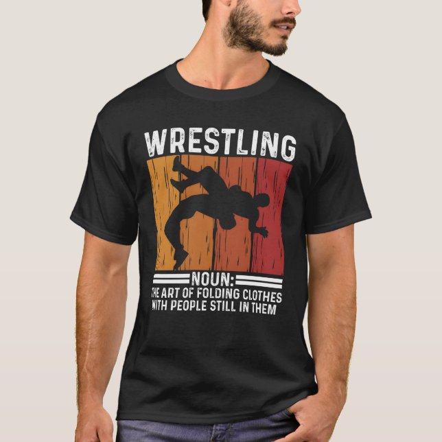 Camiseta Vintage Wrestling Saying Show Fight Athlete funny (Anverso)