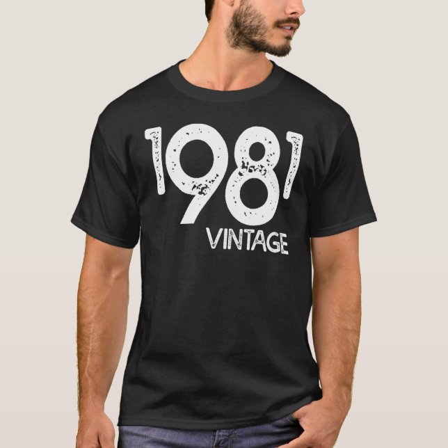 Camiseta Vintage Y Nacido En 1981 (Anverso)