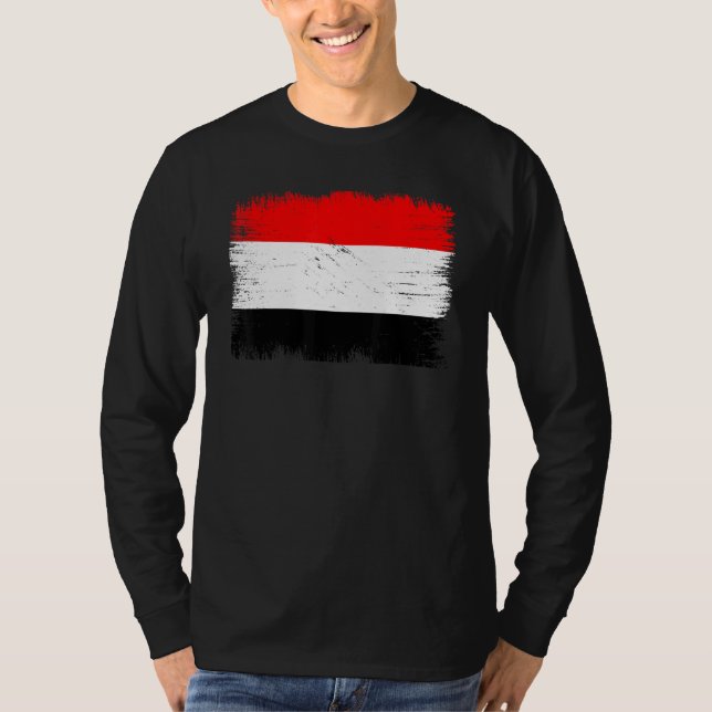 Camiseta Vintage Yemen Flag Yemeni Independence Day (Anverso)