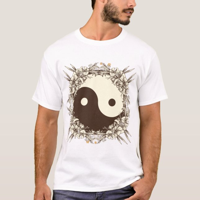 Camiseta Vintage Yin floral Yang (Anverso)