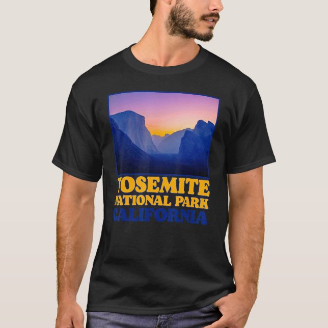 Camiseta Vintage Yosemite Valley National Park Photo Retro (Anverso)
