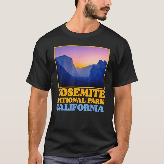 Camiseta Vintage Yosemite Valley National Park Photo Retro (Anverso)