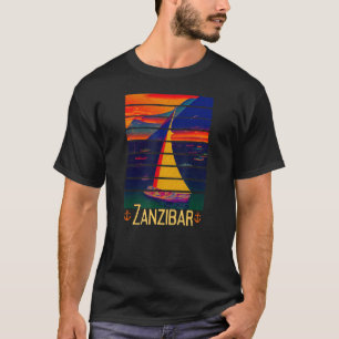 Camiseta Vintage Zanzíbar Tanzania África Sunset Sailing