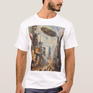 Camiseta Vintage Zeppelin Airship sobre Nueva York - Petról