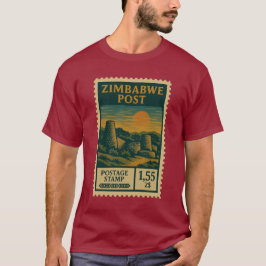 Camiseta Vintage Zimbabwe Postage Stamp