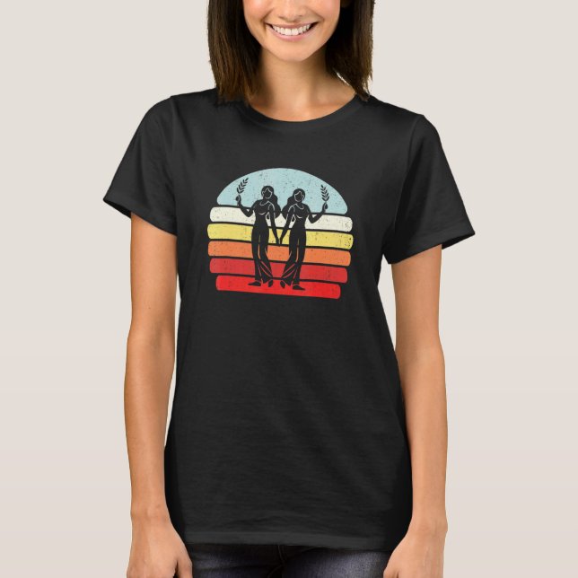 Camiseta Vintage Zodiac Rótulo Gemini (Anverso)