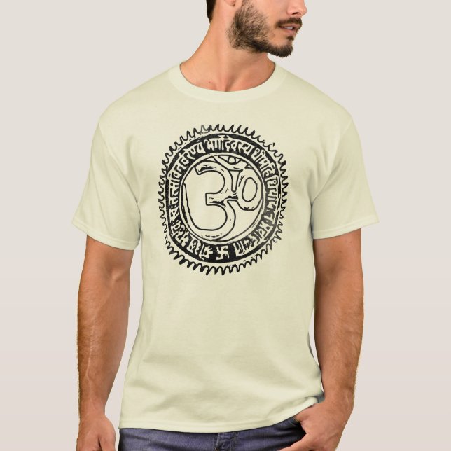 Camiseta Vintaged OM con el mantra de Gayatri (Anverso)