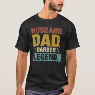 Camiseta Vintagehusband Dad Barber Fathers Day