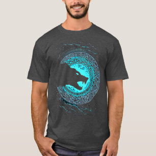 Camiseta VintageVikings mitología celta fenrir Lobo de la v