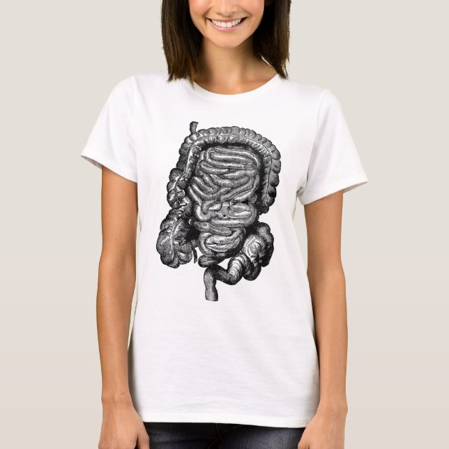 CAMISETA VINTAJE DE DIAGRAMA DE INTESTINAS (Anverso)