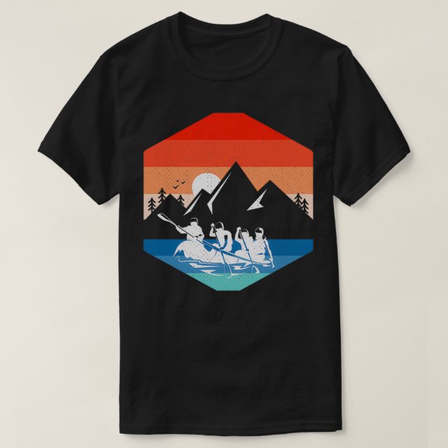 Camiseta VINTAJE DE RAFING DE MONTAÑA Tshir Río Rafter Wate (Diseño del anverso)